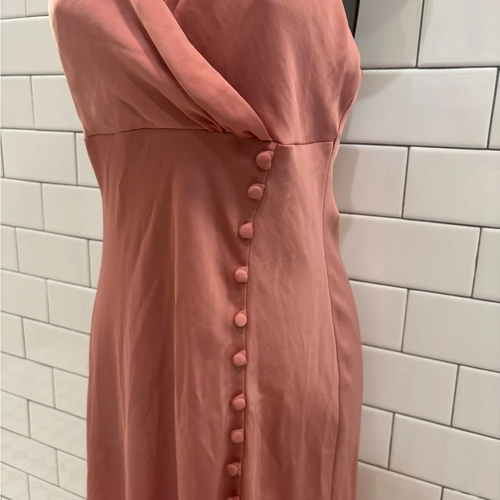 Zara Pink Dress with Button Detail - Picture 2 of 7